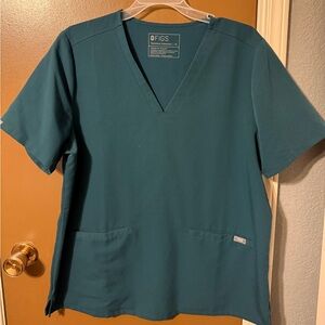 Figs Scrub Set- Caribbean Blue Casma scrub top XL with Zamora joggers XL/Petite